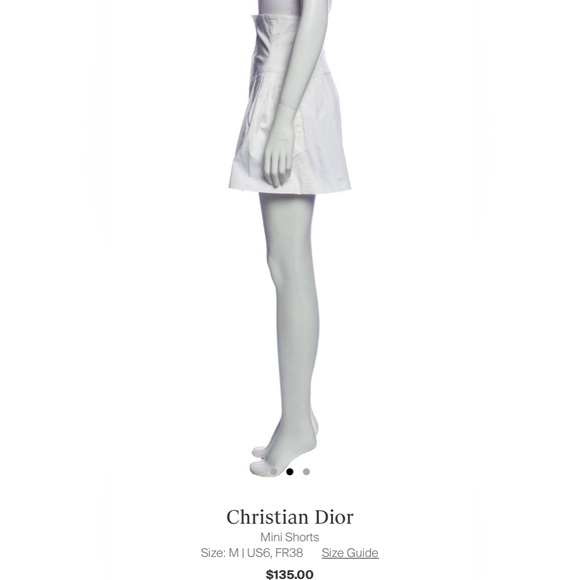 Christian Dior White Skort / Skirt / Shorts - Picture 2 of 8